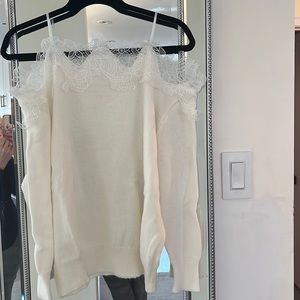 Off shoulder sweater with lace size S/m